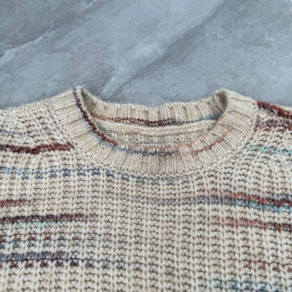 Women’s American Eagle Oversized Crew Neck Knit Striped Sweater Size XS - Picture 3 of 15